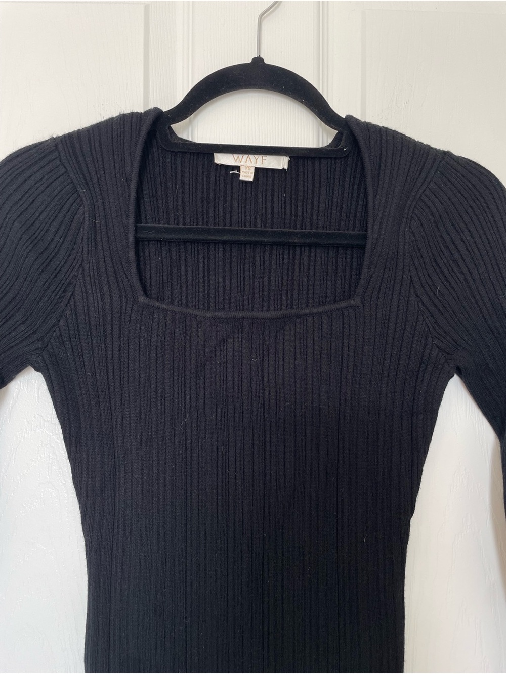 WAYF Ribbed Sweater Mini Dress - Picture 2 of 3